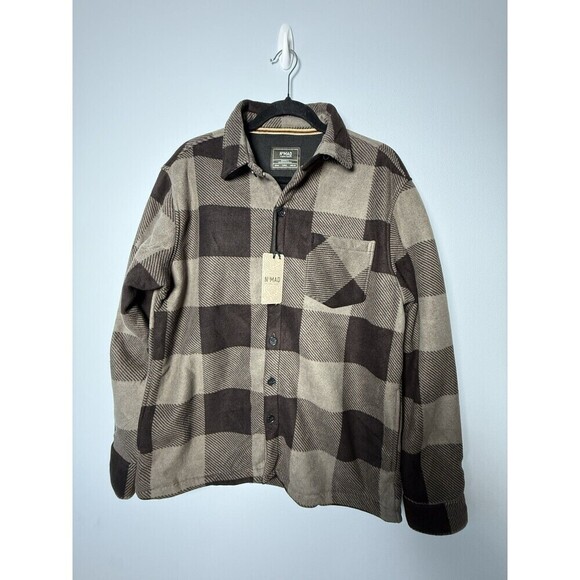 Nomad Other - Nomad Shirt Mens Medium Flannel Long Sleeve Button Up Check Brown NWT